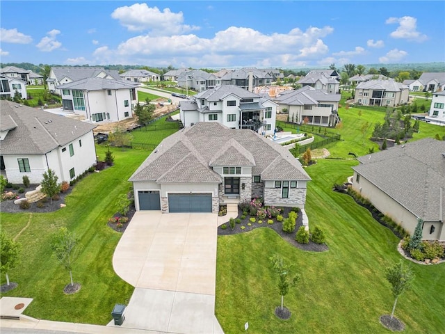 bird's eye view featuring a residential view