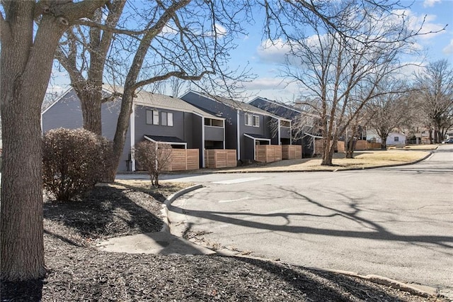 exterior space with a residential view