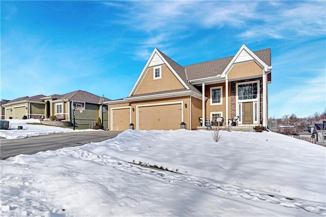 view of front of home featuring a residential view and stucco siding