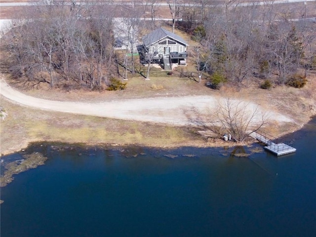 170 Paddle Boat Ln, Linn Valley, KS 66040 - aerial view featuring a water view