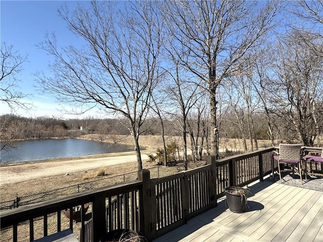 170 Paddle Boat Ln, Linn Valley, KS 66040 - wooden deck featuring a water view