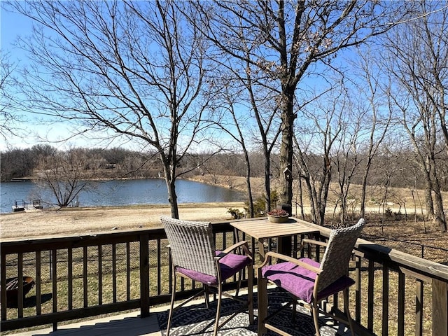 170 Paddle Boat Ln, Linn Valley, KS 66040 - wooden deck featuring a water view