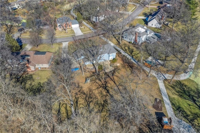 aerial view featuring a residential view