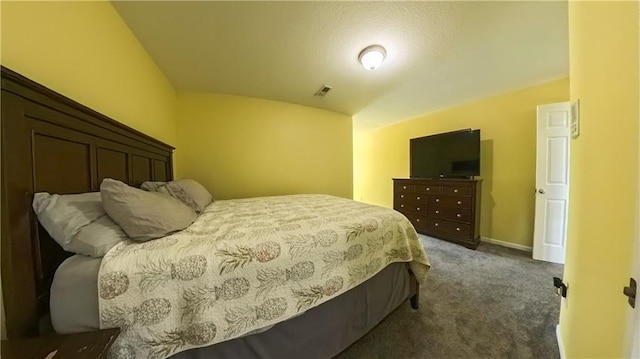 bedroom featuring carpet, visible vents, and baseboards