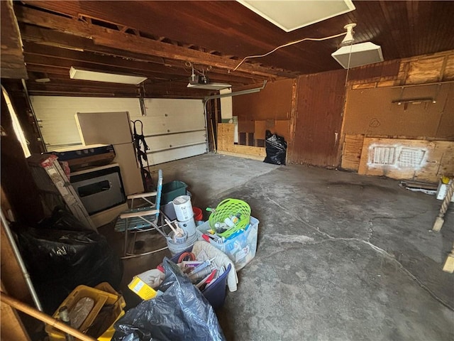 garage featuring a garage door opener