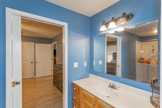 5990 Z Hwy, Edgerton, MO 64444 - bathroom with vanity and wood finished floors