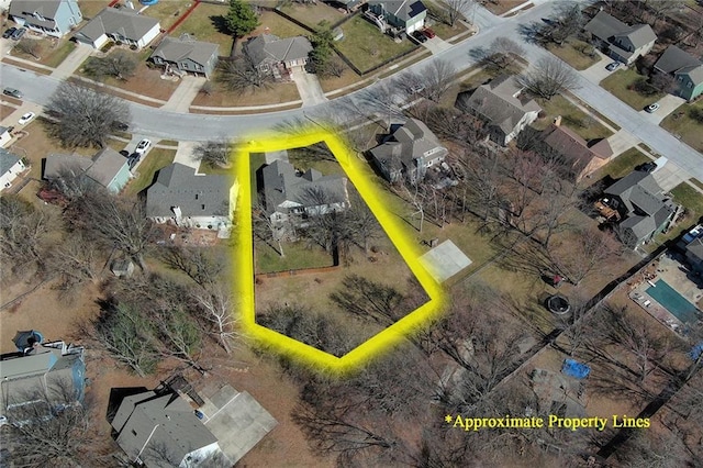 3824 SW Windemere Dr, Lees Summit, MO 64082 - map / location featuring property boundaries highlighted