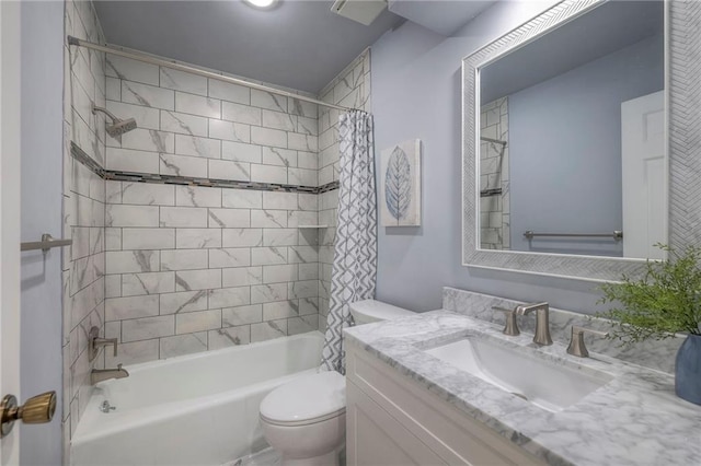12016 Ballentine St, Overland Park, KS 66213 - bathroom featuring toilet, shower / tub combo, and vanity