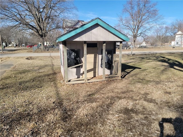 view of shed