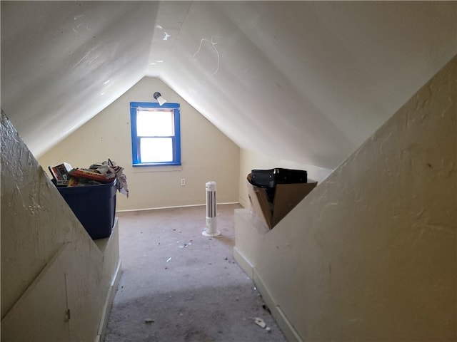 additional living space with lofted ceiling