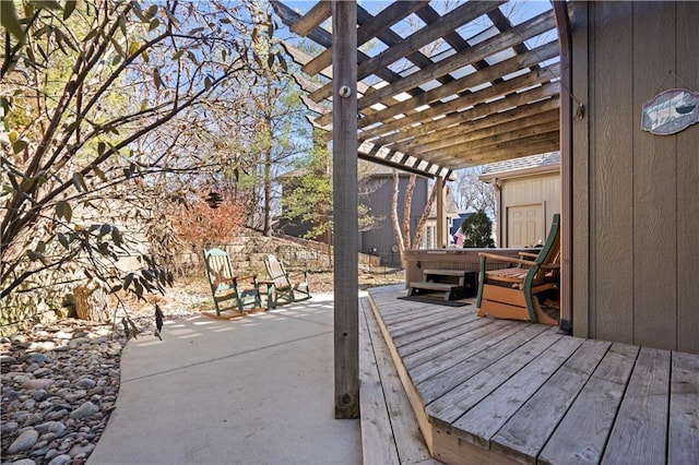 exterior space featuring a pergola