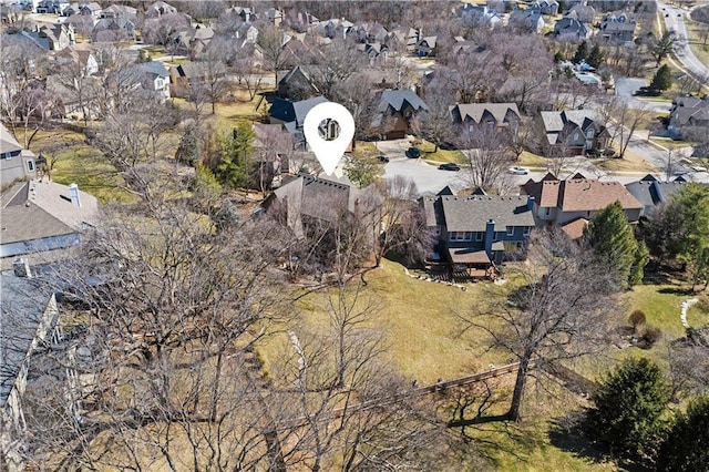 drone / aerial view featuring a residential view