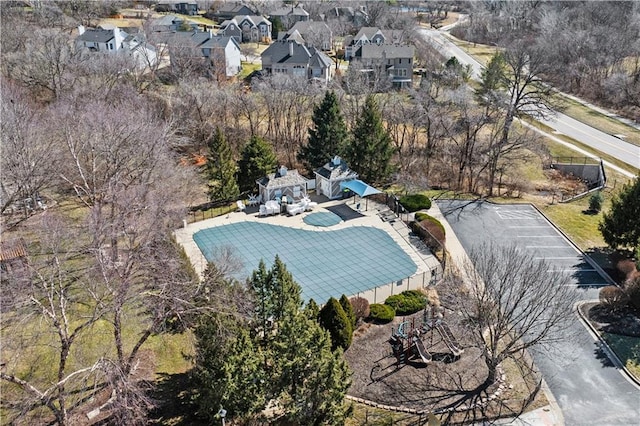 bird's eye view featuring a residential view