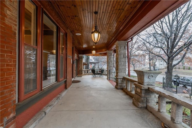 view of patio / terrace with a porch