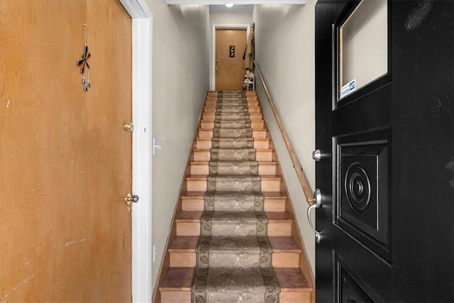 stairs with baseboards