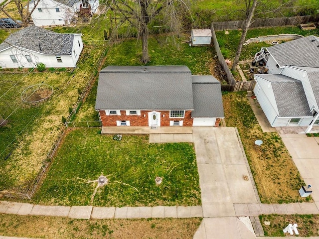 birds eye view of property