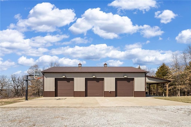 garage with a detached garage