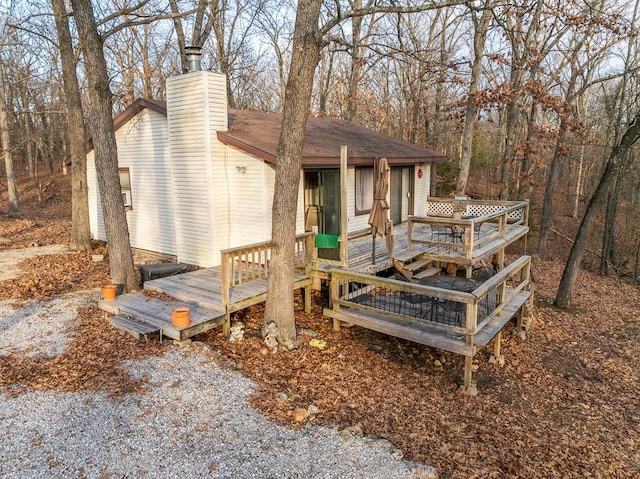 view of wooden deck