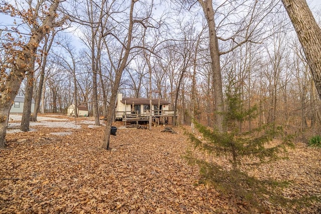 exterior space featuring a deck