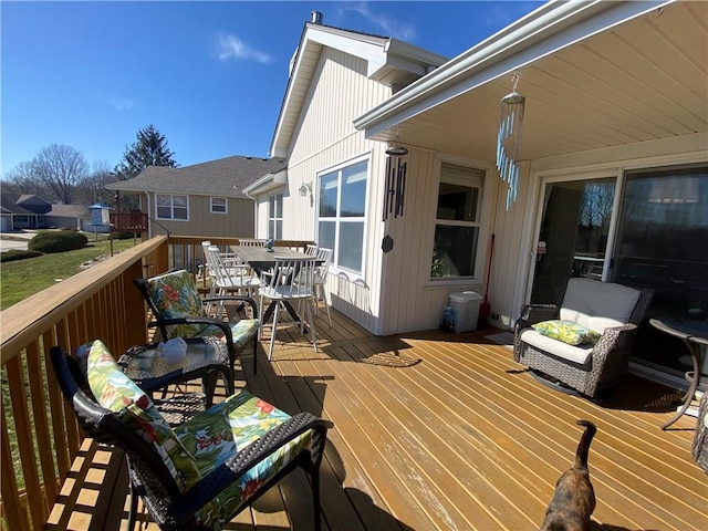 deck featuring a residential view