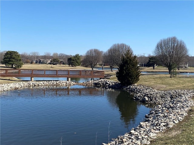 view of water feature