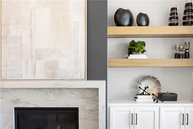 detailed view of a premium fireplace
