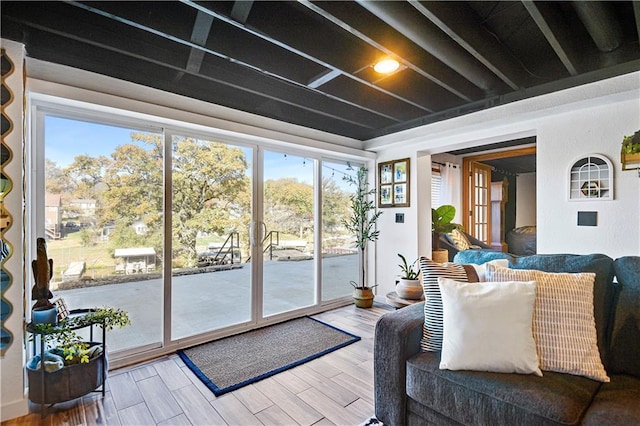 interior space featuring wood finished floors