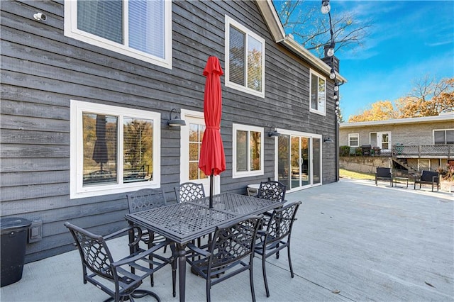 view of patio / terrace featuring outdoor dining area