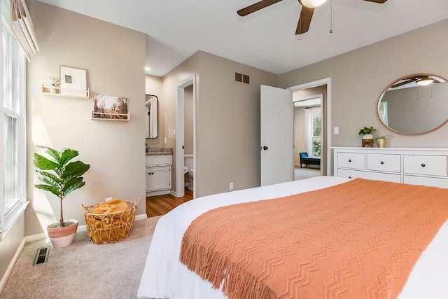 15905 W 152nd Ter, Olathe, KS 66062 - bedroom featuring carpet, ensuite bathroom, and ceiling fan