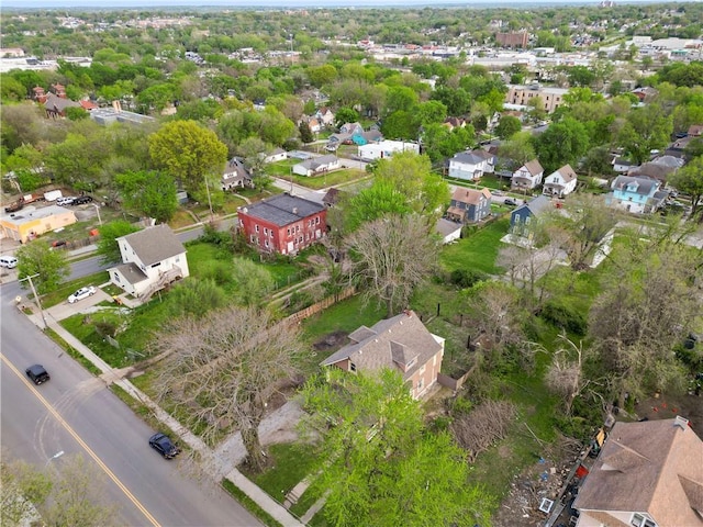 bird's eye view with a residential view