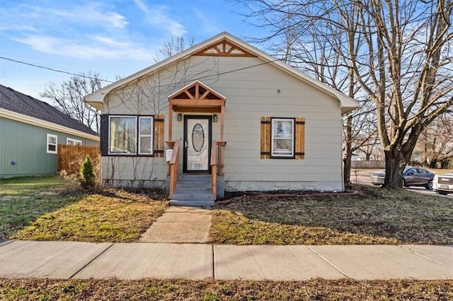 view of bungalow-style home