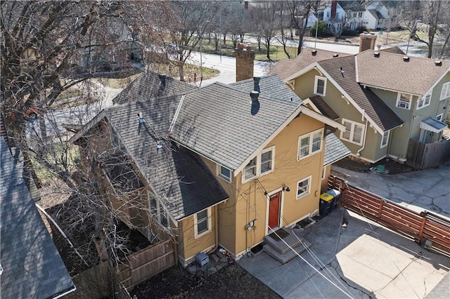 drone / aerial view featuring a residential view