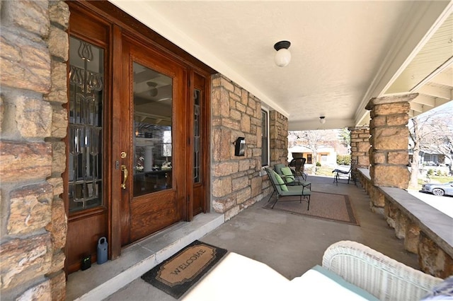 view of patio / terrace featuring covered porch