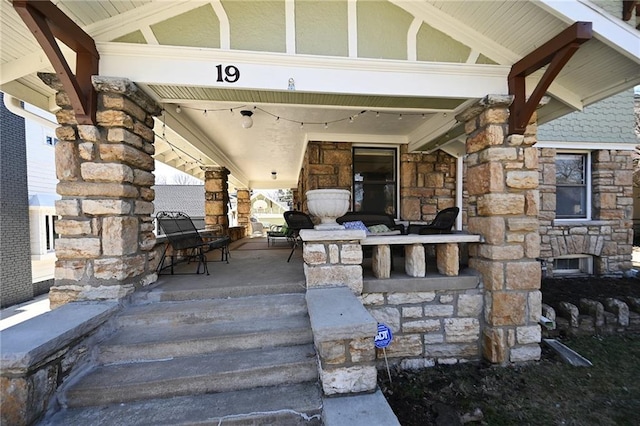 view of patio / terrace with a porch