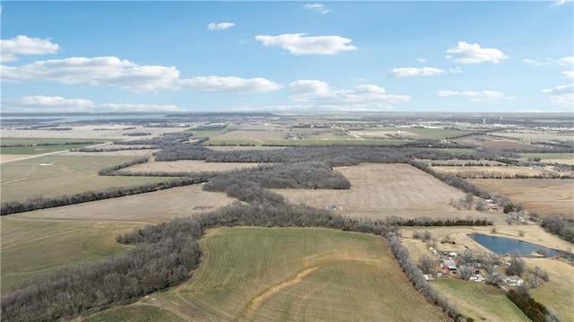 bird's eye view with a rural view