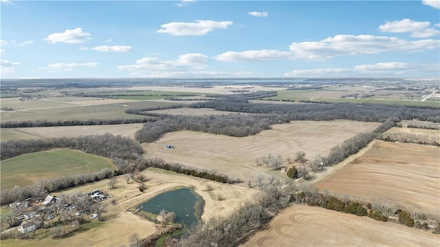 aerial view featuring a rural view