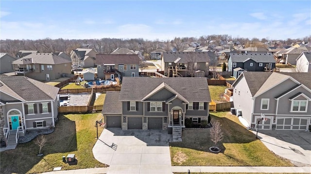 drone / aerial view featuring a residential view