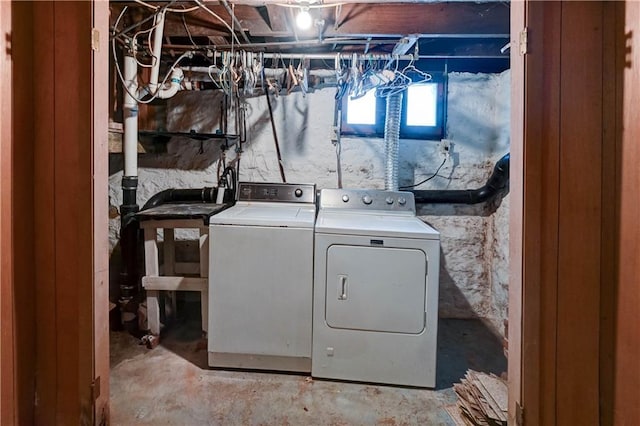 laundry room featuring laundry area and washing machine and dryer