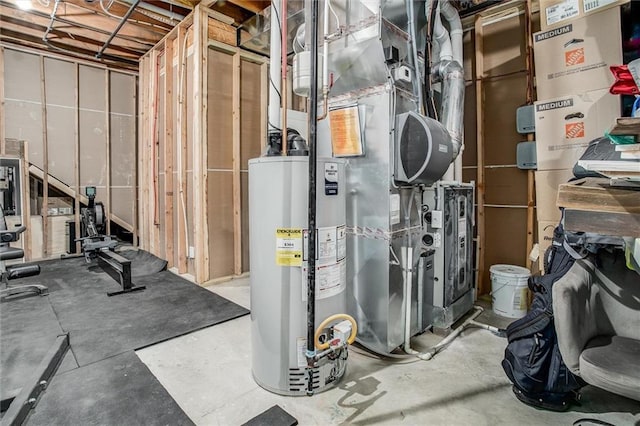 utilities featuring gas water heater