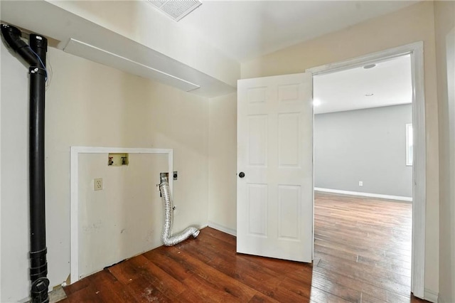 906 N Cedarcrest Dr, Olathe, KS 66061 - laundry area with hookup for a washing machine, hardwood / wood-style flooring, and hookup for an electric dryer