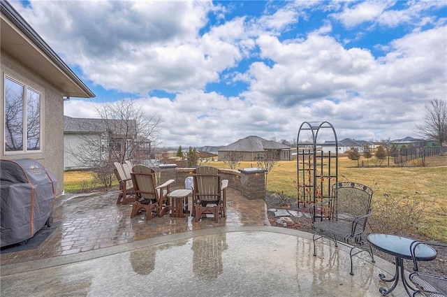 view of patio / terrace featuring grilling area