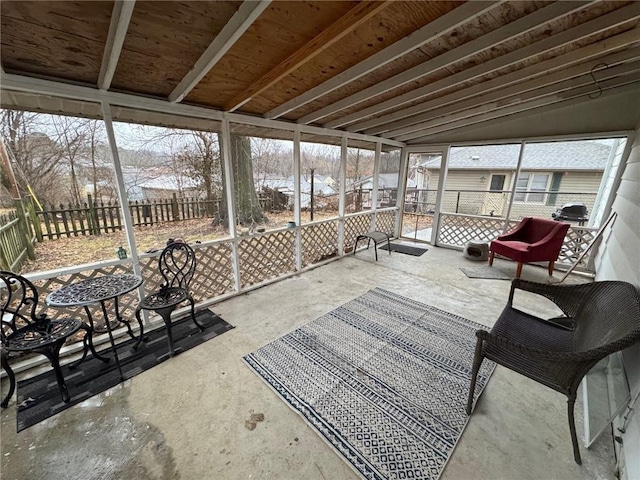 sunroom featuring plenty of natural light