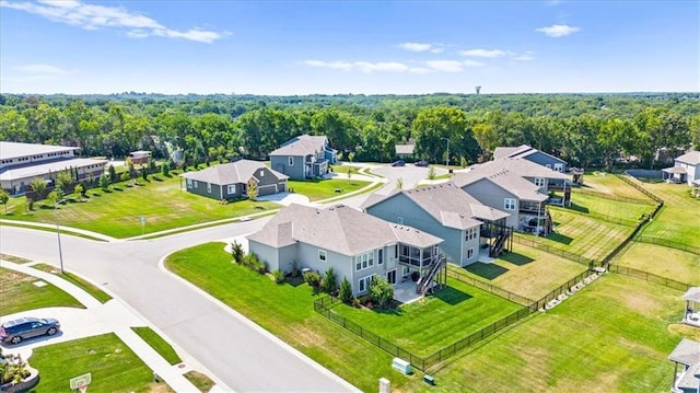 bird's eye view featuring a residential view