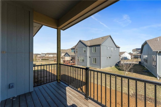 balcony with a residential view