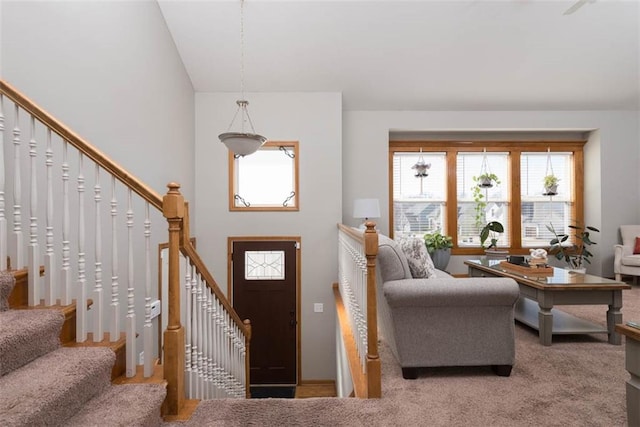 foyer featuring a high ceiling and a wealth of natural light