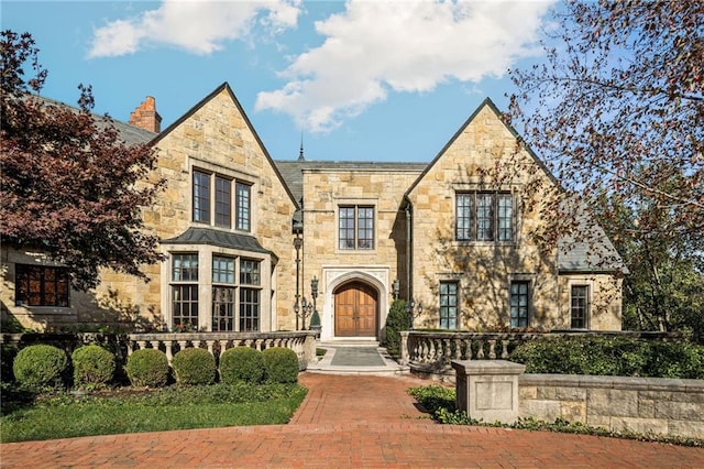 view of tudor home