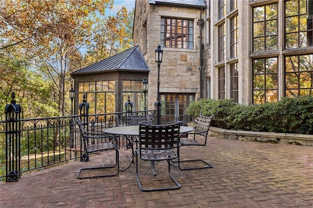 view of patio / terrace featuring outdoor dining area