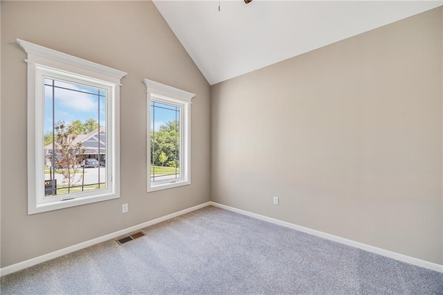 7009 NE 103rd St, Kansas City, MO 64156 - spare room with carpet flooring and vaulted ceiling
