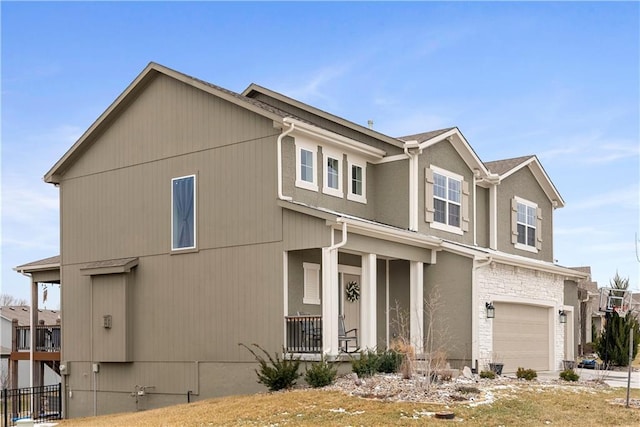 view of front of house featuring an attached garage