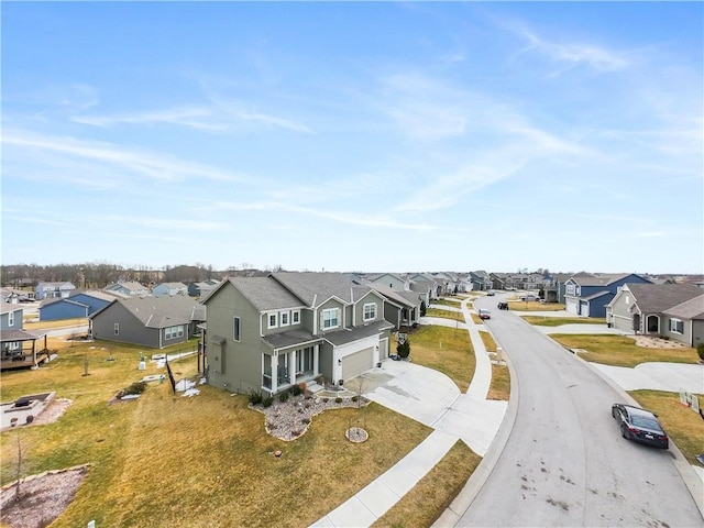 aerial view featuring a residential view